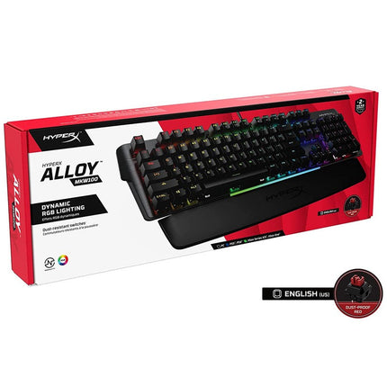 HyperX Alloy MKW100 RGB Wired Mechanical Gaming Keyboard, Red Switch (US) - Black