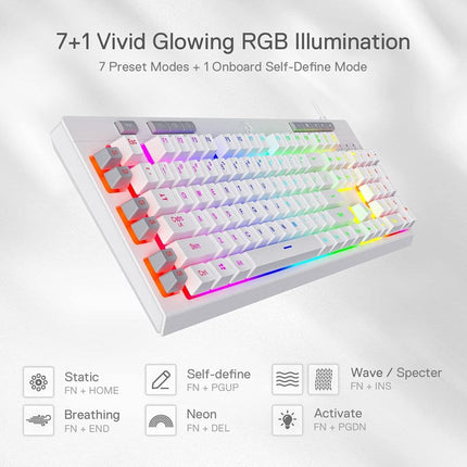 Redragon K512 Shiva RGB Backlit Membrane Wired Gaming Keyboard with Multimedia Keys - (English Layout)