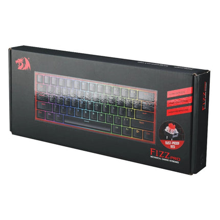 Redragon Fizz Pro K616-RGB Bluetooth, 2.4G,Wired RGB Mechanical Gaming Keyboard - Black