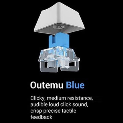 Redragon KUMARA K552W RGB TKL Wired Mechanical Gaming Keyboard (Blue Switch) - White
