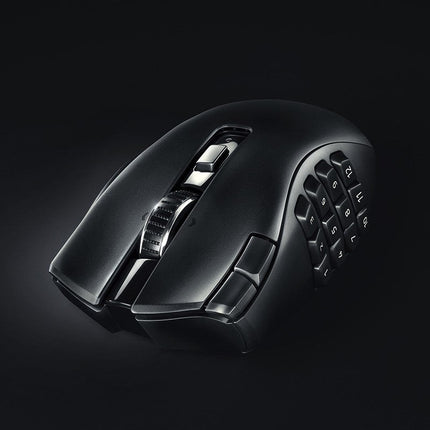 Razer Naga V2 HyperSpeed Ergonomic Wireless MMO Gaming Mouse with 19 Programmable Buttons - Black