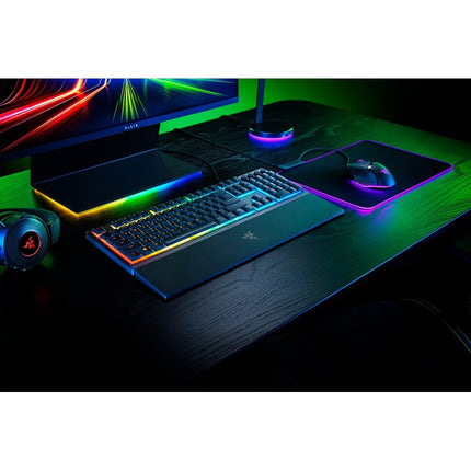 Razer Ornata V3 Low-profile Mecha-Membrane Wired RGB Gaming Keyboard (US Layout) - Black