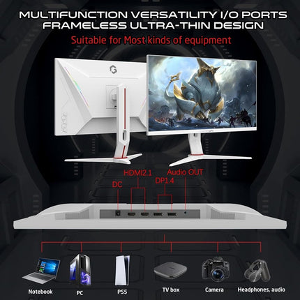 GAMEON GOA24FHD360IPS Artic Pro Series 24" FHD, 360Hz, 0.5ms, HDMI 2.1, Fast IPS Gaming Monitor (Support PS5)