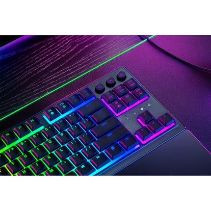 Razer Ornata V3 Tenkeyless Low-profile RGB Tenkeyless Mecha-Membrane Wired Gaming Keyboard (US Layout) - Black