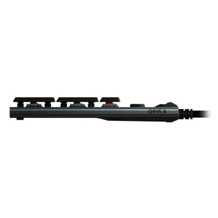 Logitech G915 X Wired Low Profile Mechanical Gaming Keyboard (Tactile Switch) - Black (US Layout)