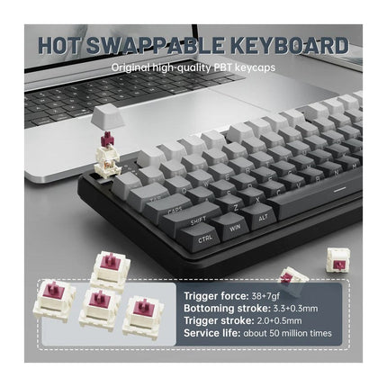 ATTACK SHARK X98PRO Tri-Mode (USB-C/2.4G Wireless/Bluetooth) 99% Wireless Mechanical Gaming Keyboard with 1.5" LED Matrix Screen & Knob