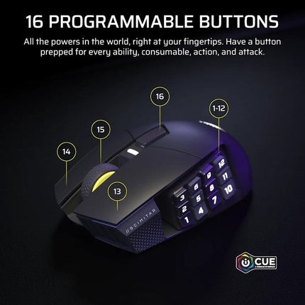 Corsair SCIMITAR ELITE Wireless SE MMO Gaming Mouse - Gun Metal