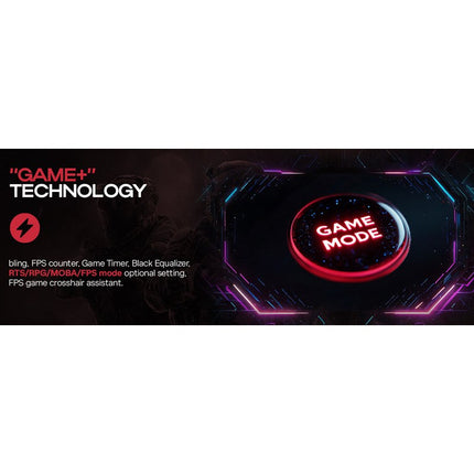 GAMEON GOM24FHD190IPSX Midnight Pro X Series 24" FHD, 190 Hz, MPRT 0.5 ms, Fast IPS Gaming Monitor (Support PS5) with Stand - Black