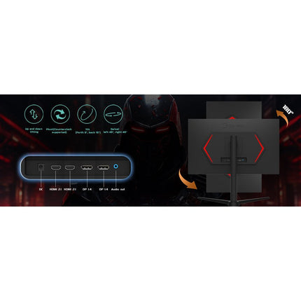GAMEON GOMP24FHD380IPS Midnight Pro Series 24" FHD, 380 Hz, MPRT 0.5 ms, HDMI 2.1, Fast IPS Gaming Monitor (Support PS5) - Black