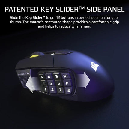 Corsair SCIMITAR ELITE Wireless SE MMO Gaming Mouse - Gun Metal