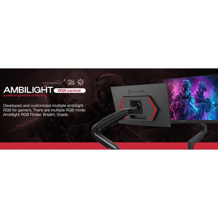 GAMEON GOM24FHD190IPSX Midnight Pro X Series 24" FHD, 190 Hz, MPRT 0.5 ms, Fast IPS Gaming Monitor (Support PS5) with Stand - Black