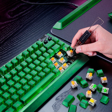 Razer BlackWidow V4 75% Hot-Swappable Wired Mechanical Gaming Keyboard - Phantom Green Edition