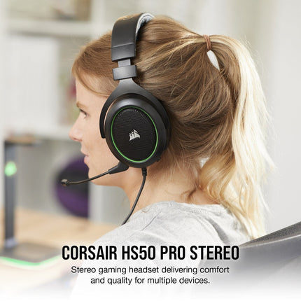 Corsair HS50 PRO STEREO Wired Gaming Headset - Carbon
