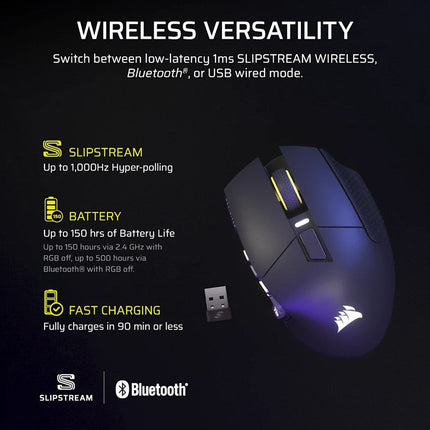 Corsair SCIMITAR ELITE Wireless SE MMO Gaming Mouse - Gun Metal