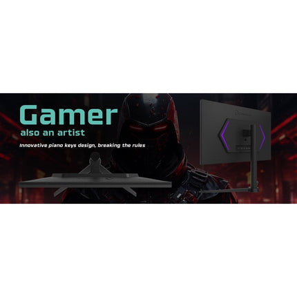 GAMEON GOMP24FHD380IPS Midnight Pro Series 24" FHD, 380 Hz, MPRT 0.5 ms, HDMI 2.1, Fast IPS Gaming Monitor (Support PS5) - Black
