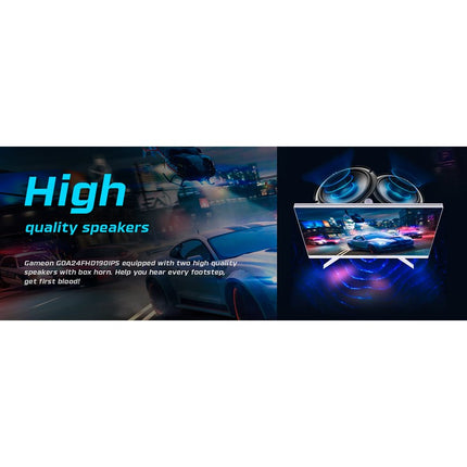GAMEON GOA24FHD190IPS Artic Pro Series 24" FHD, 190 Hz, MPRT 0.5 ms, Fast IPS Gaming Monitor (Support PS5) - White