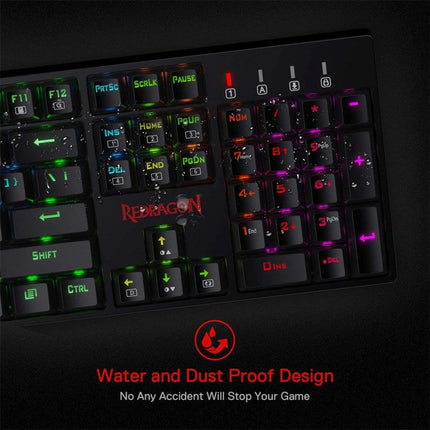 Redragon SURARA K582 RGB Wired Mechanical Gaming Keyboard (Quiet-Red Switches) - Black