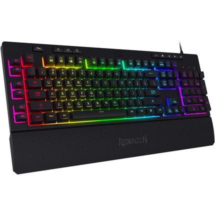 Redragon K512 Shiva RGB Backlit Membrane Wired Gaming Keyboard with Multimedia Keys - (English Layout)