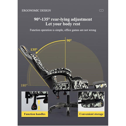 Royal Ergonomic Design Gaming Chair with Footrest