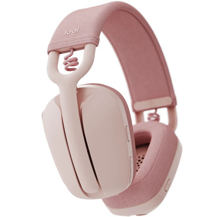 Logitech Zone Vibe 100 Wireless Headset, 40mm Audio Drivers, Bluetooth Connectivity, Upto 30 M Range, Flip-to-Mute Noise-Canceling Mic, 20 Hr Battery Life, Memory Foam & Fabric Cushioning, USB-C