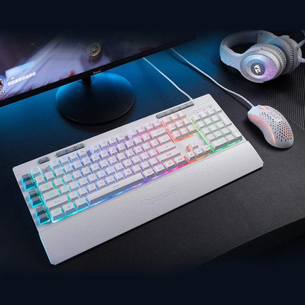 Redragon K512 Shiva RGB Backlit Membrane Wired Gaming Keyboard with Multimedia Keys - (English Layout)