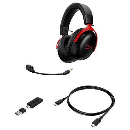 HyperX Cloud III S Wireless / Bluetooth Gaming Headset for PC, Mac, PS4/PS5, Mobile, Switch - Black/Red