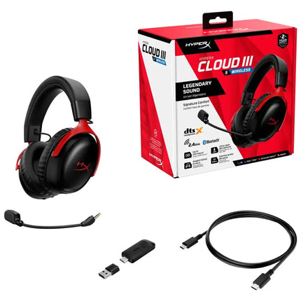 HyperX Cloud III S Wireless / Bluetooth Gaming Headset for PC, Mac, PS4/PS5, Mobile, Switch - Black/Red