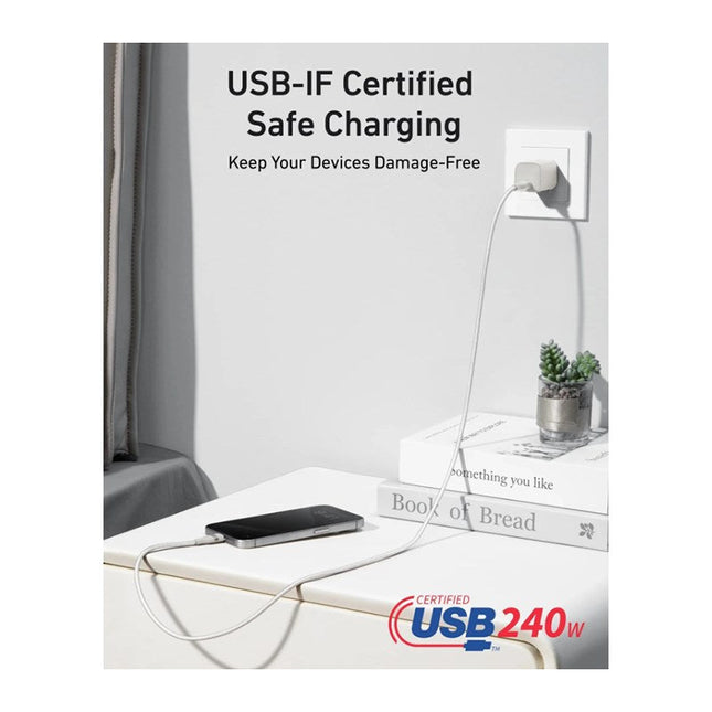 Anker USB-C to USB-C Cable 240 W (Upcycled-Braided) - White