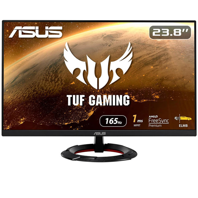 Asus TUF Gaming VG249Q1R, 23.8" Full HD IPS, Overclockable 165Hz(Above 144Hz), 1ms, FreeSync Premium Gaming Monitor