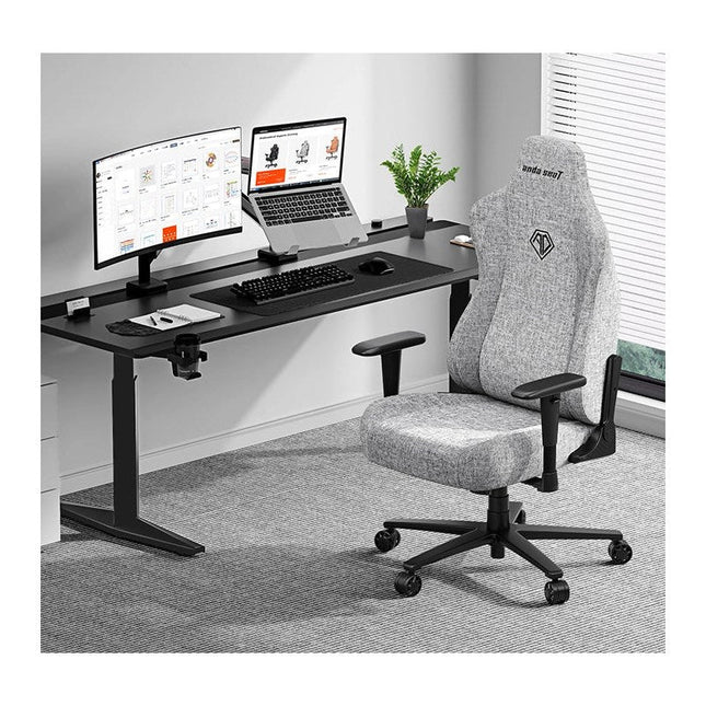 Andaseat Novis Gaming Chair, Fabric, Large - Grey