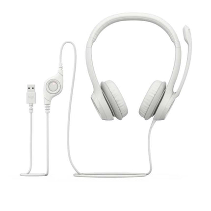 Logitech H390 USB Headset with Noise-Cancelling Mic + Logitech Lift Bluetooth Vertical Ergonomic Mouse