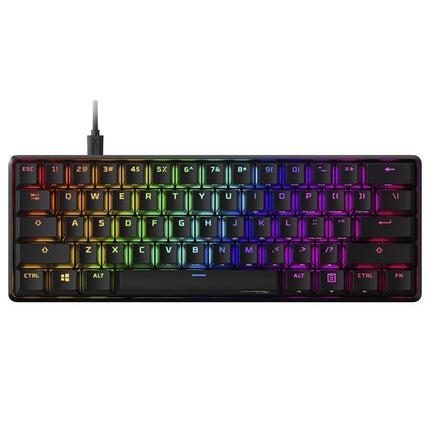 HyperX Alloy Origins 60 Mechanical RGB Wired Gaming Keyboard, HX Red (US Layout) - Black