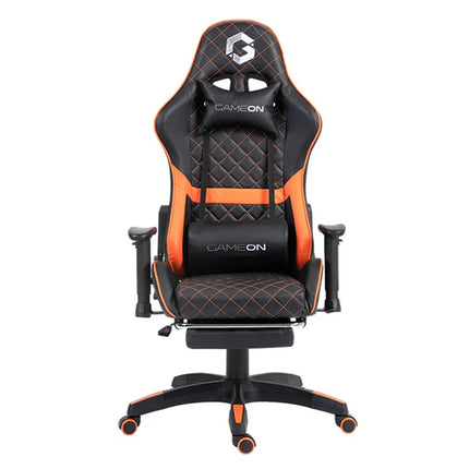 GAMEON Gaming Chair with Foot Rest - Orange/Black