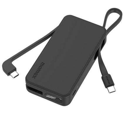 Momax 1-Power Vital+ 10000mAh Battery Dual Built-in USB-C Cable