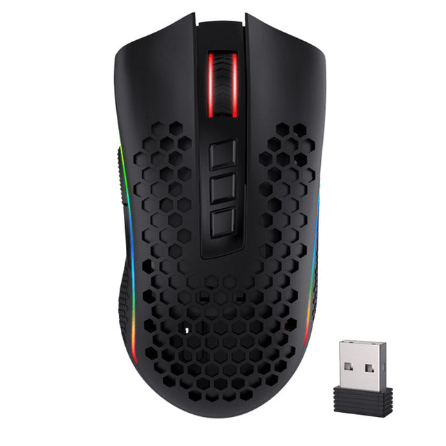 Redragon M808 Storm Pro Lightweight RGB Wireless/Wired Gaming Mouse - Black
