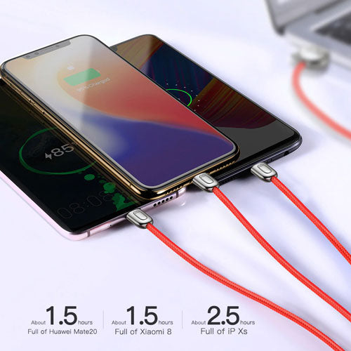 Baseus 3 in 1 Cable For Lighting , USB-C and Micro USB Devices