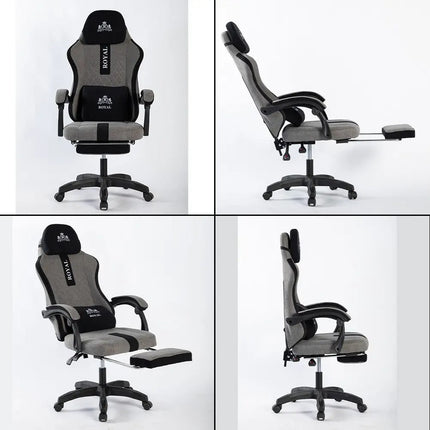 Royal Gaming Chair with Footrest – Grey