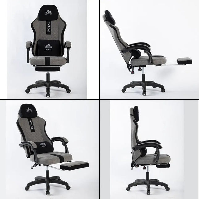 Royal Gaming Chair with Footrest – Grey