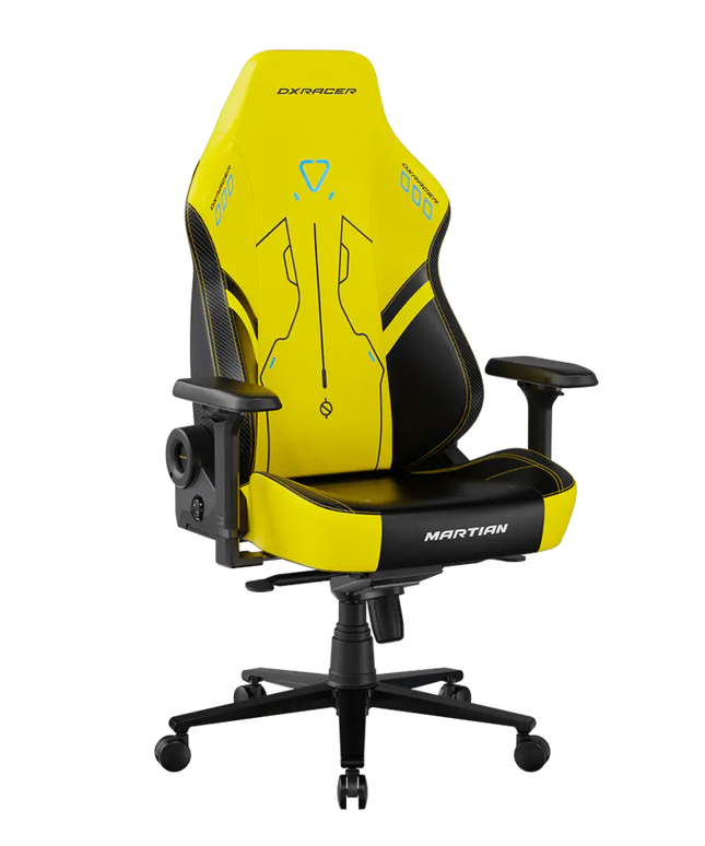 DXRacer MARTIAN Series Electric Adjustable Backrest Large Gaming Chair - Black/Yellow