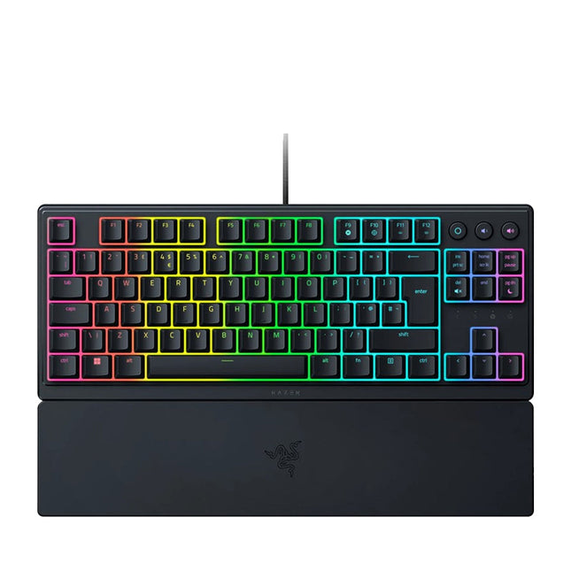 Razer Ornata V3 Tenkeyless Low-profile RGB Tenkeyless Mecha-Membrane Wired Gaming Keyboard (US Layout) - Black