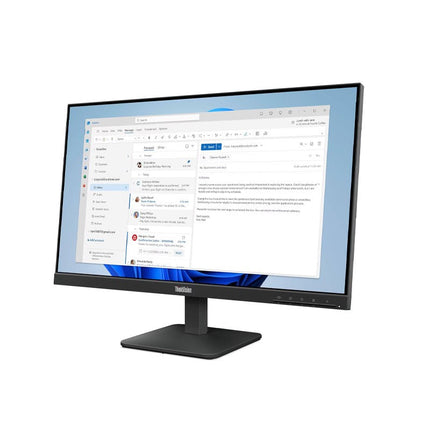 Lenovo Think Vision S24-4e Office Monitor, 23.8" FHD (1920x1080) IPS Display, Anti-glare, 4 ms, 100 Hz, Raven Black