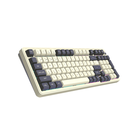 DarkFlash DF98 RGB Wireless (3-Modes BT/2.4GHz/USB-C) Gasket RGB (Linear Yellow Switch) Mechanical Gaming Keyboard - Twilight