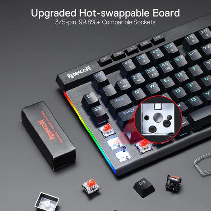 Redragon K587 RGB MAGIC-WAND PRO Mechanical Gaming Keyboard