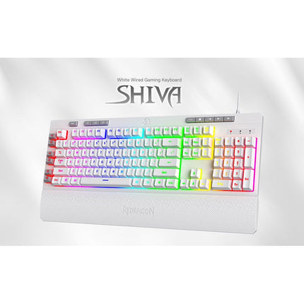 Redragon K512 Shiva RGB Backlit Membrane Wired Gaming Keyboard with Multimedia Keys - (English Layout)