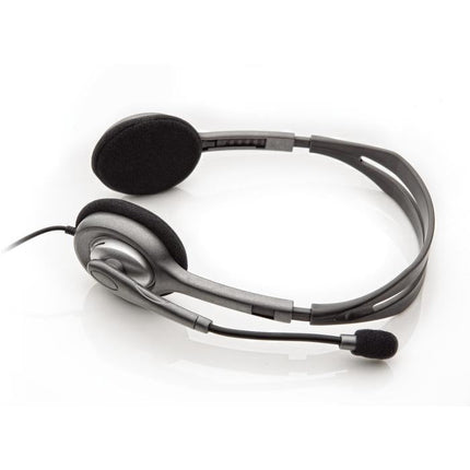 Logitech H110 Wired On Ear Headphones With Mic, Stereo With Noise-Cancelling, 3.5mm Dual Audio Jack