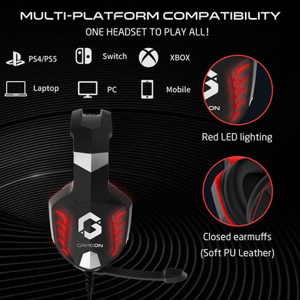 GAMEON GOK901 Nightfall LED Gaming Headset - Black