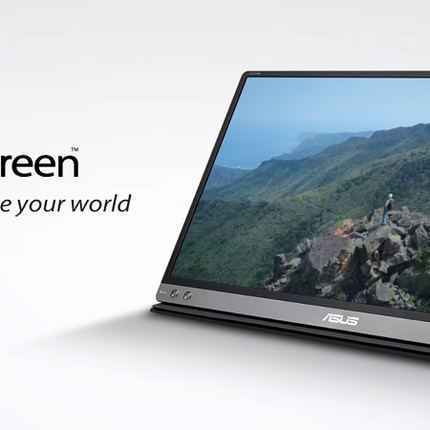 Asus ZenScreen GO MB16AP, 15.6" FHD Portable Monitor, USB Type-C, Built-in Battery
