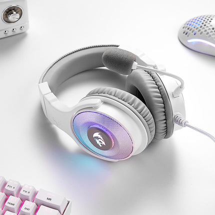 Redragon Pandora White, Virtual 7.1 RGB Gaming Headset with Adapter - White