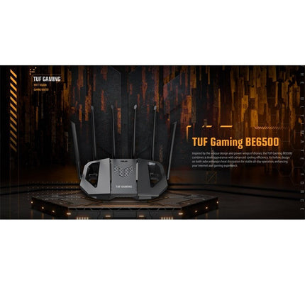 Asus TUF Gaming BE6500 (TUF-BE6500) Dual Band Wi-Fi 7 (802.11be) Extendable Gaming Router - Black