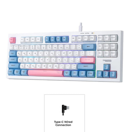 Twisted Minds Spectrum Pro Series 75% Compact Size 87 keys Wireless Membrane Keyboard - (English / Arabic) Layout